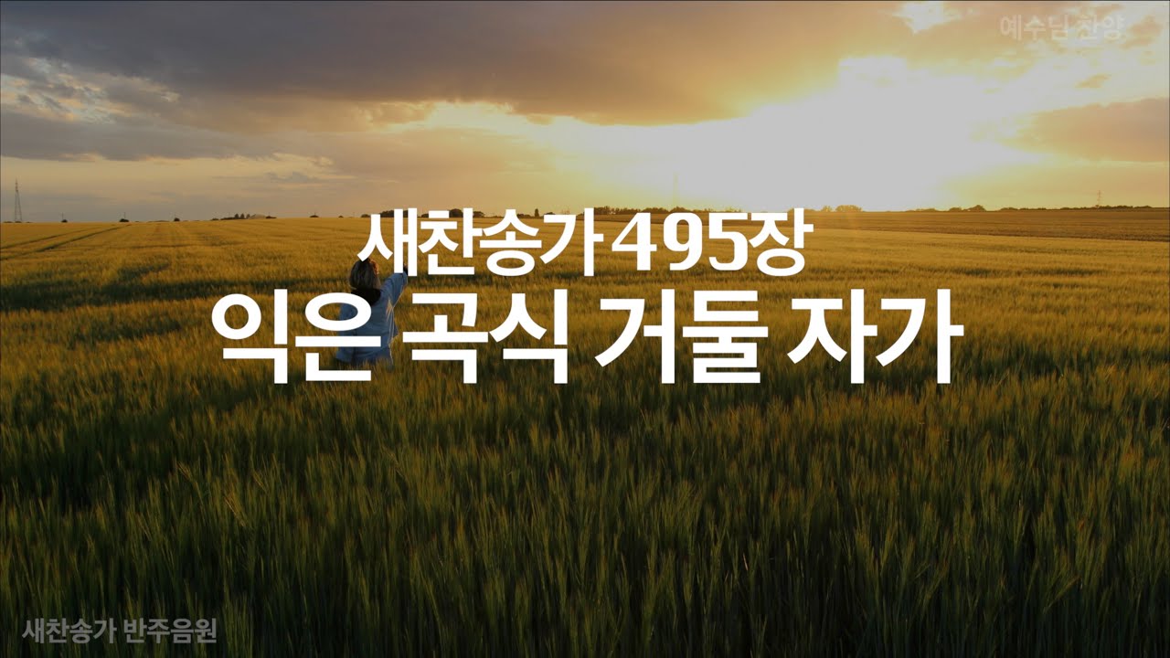 새찬송가(한영) 495장 익은 곡식 거둘 자가 Here am I, Send Me 통합찬송가 271장 NWC 무배경 PPT악보
