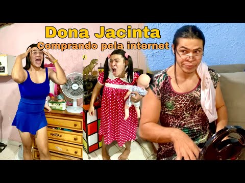 Dona Jacinta aprendendo a comprar pela internet