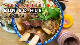 Authentic Bun Bo Hue Recipe | Vietnamese Spicy Beef Noodle Soup