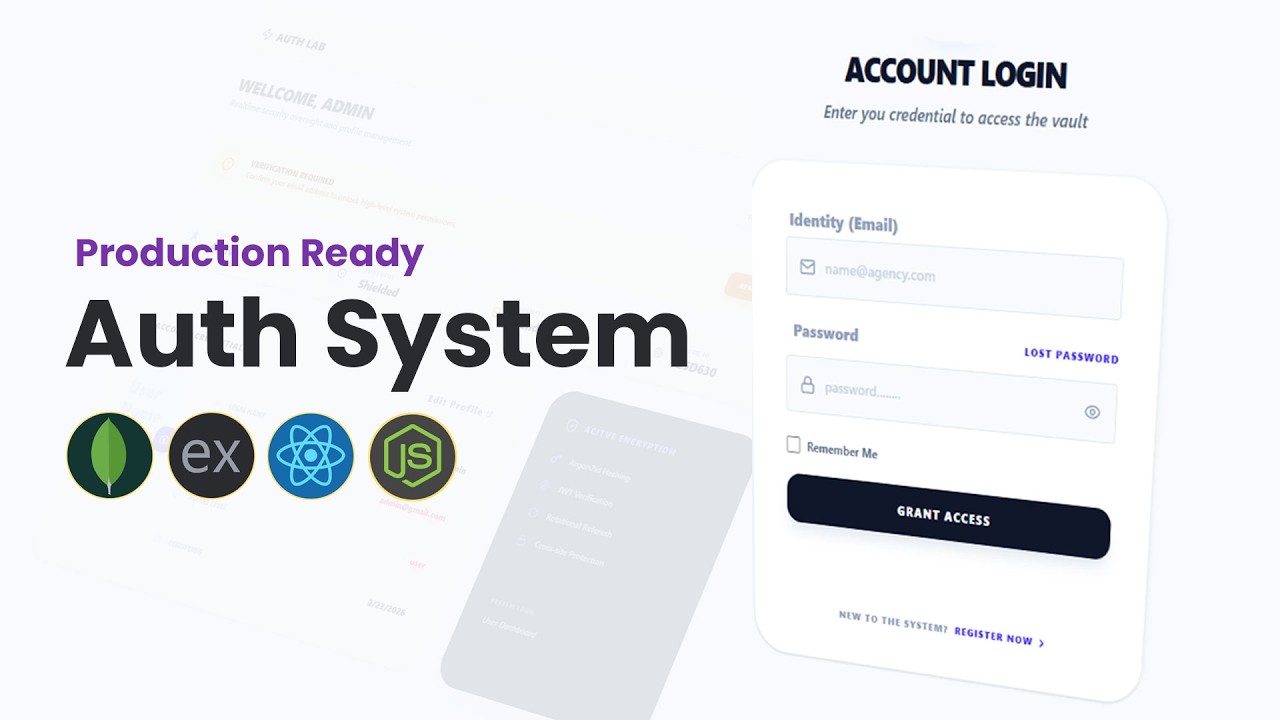 Build a Production Ready Authentication System in MERN Stack - YouTube