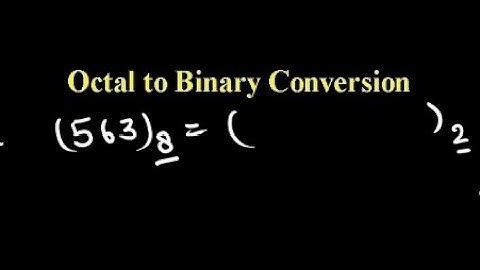 Octal to binary conversion | number system in digital electronics | Octal numbers