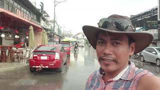 It has been raining,Today is Wednesday, May 8, 2024 in the in city on Pub Street