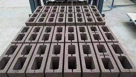 QT12-15 concrete hollow block making machine test (DONGYUE)
