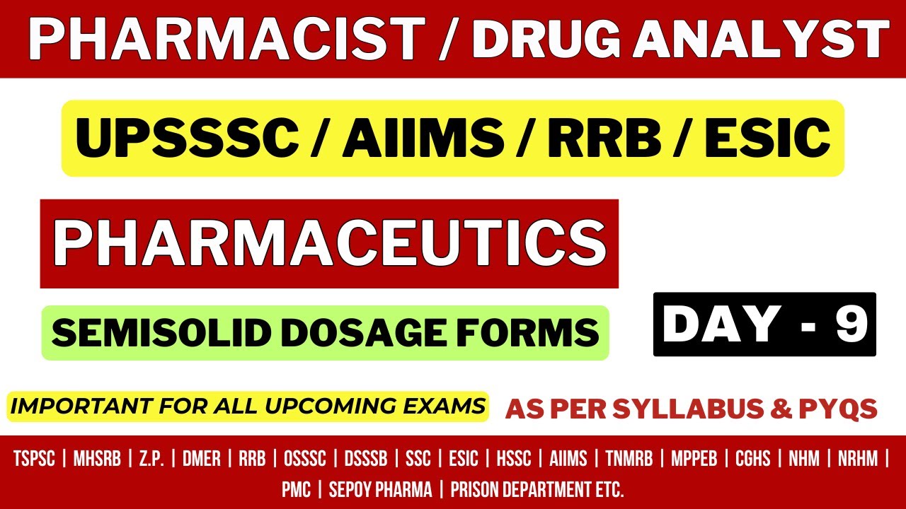 Подготовка к экзамену MCQS / RRB / AIIMS на должность фармацевта / Подготовка к экзамену UPSSSC н...