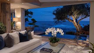 Peaceful Jazz Night by Summer Beach - Serene Jazz & Ocean Waves for Emotional Healing, Inner Calm
