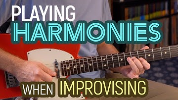 How to play harmonies when soloing by finding them in basic chord shapes - Guitar Lesson - EP532