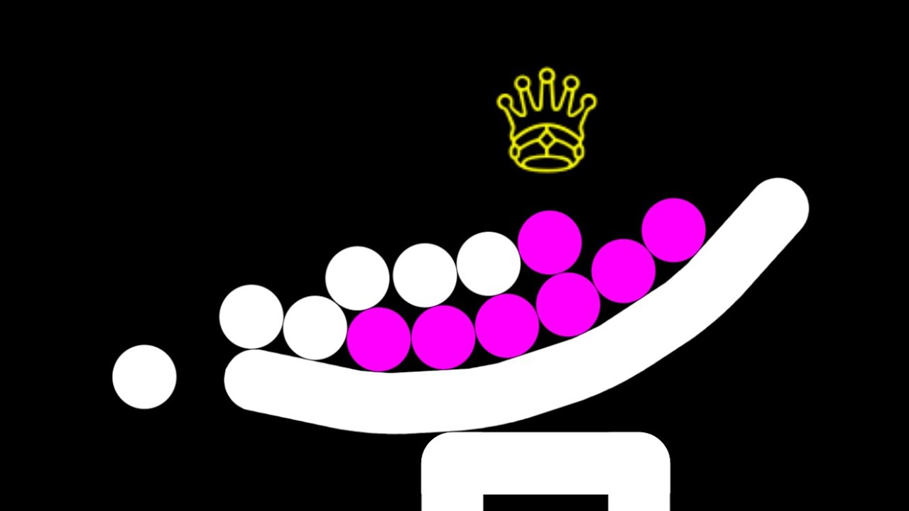 【Marble race】Balance Battle: Most Marbles Wins - white vs magenta