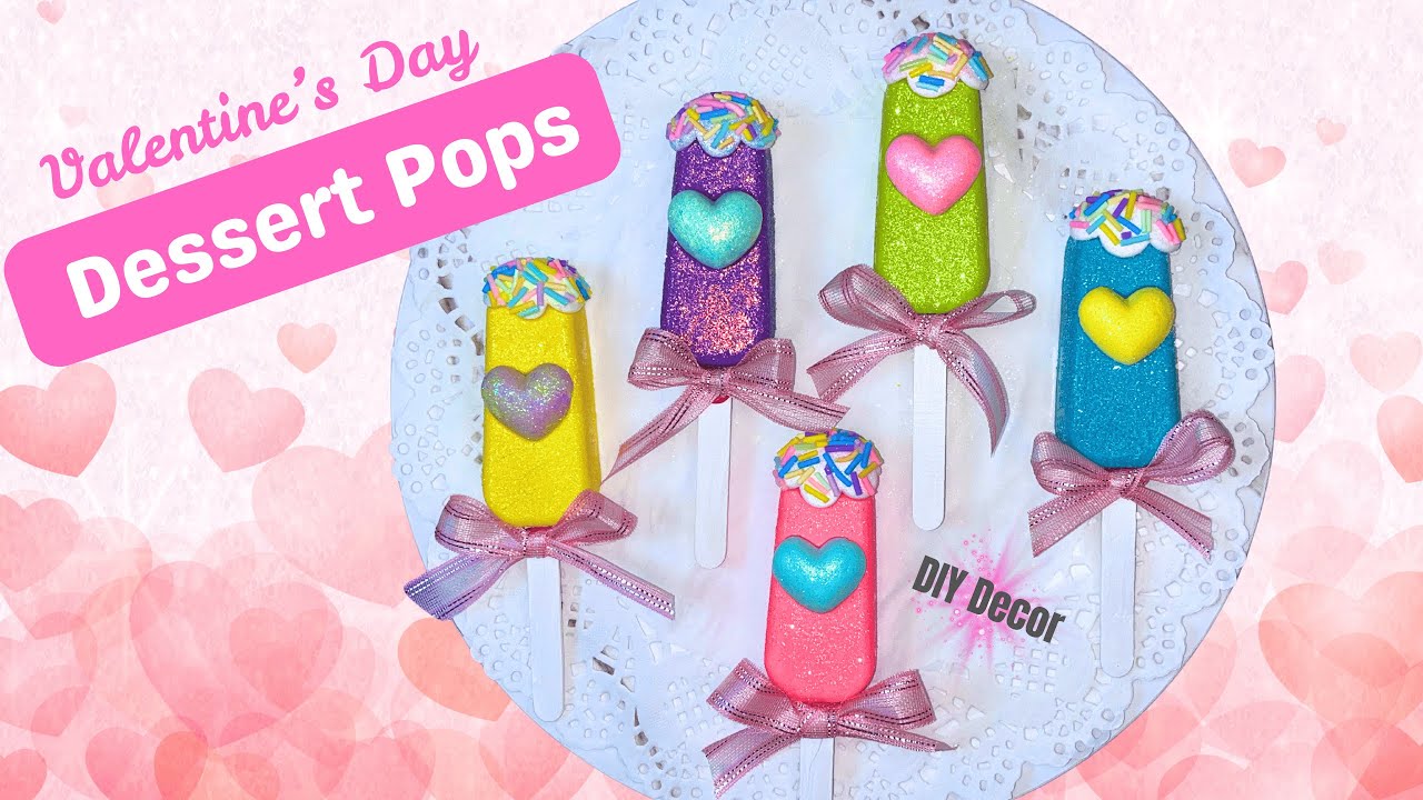 DIY Valentine’s Day Fake Dessert Pops 🍓🍫 | Realistic Faux Sweets with Plaster of Paris #fakebake