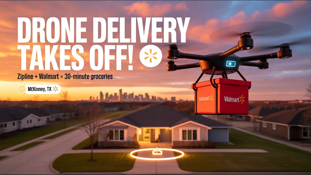 Zipline покоряет Техас: как добраться до Walmart с помощью дронов — самая быстрая доставка