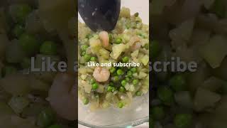 Ginisang sayote with green peas #vegetables #healthy #friedfish