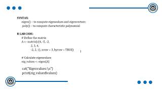 Eigen values using R