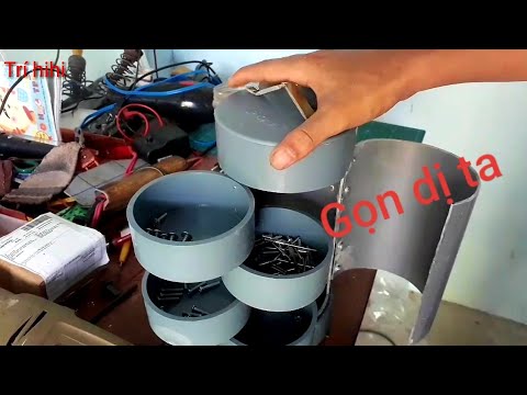 Video Hướng dẫn làm hộp đựng ốc vít từ ống nhựa... - youtube