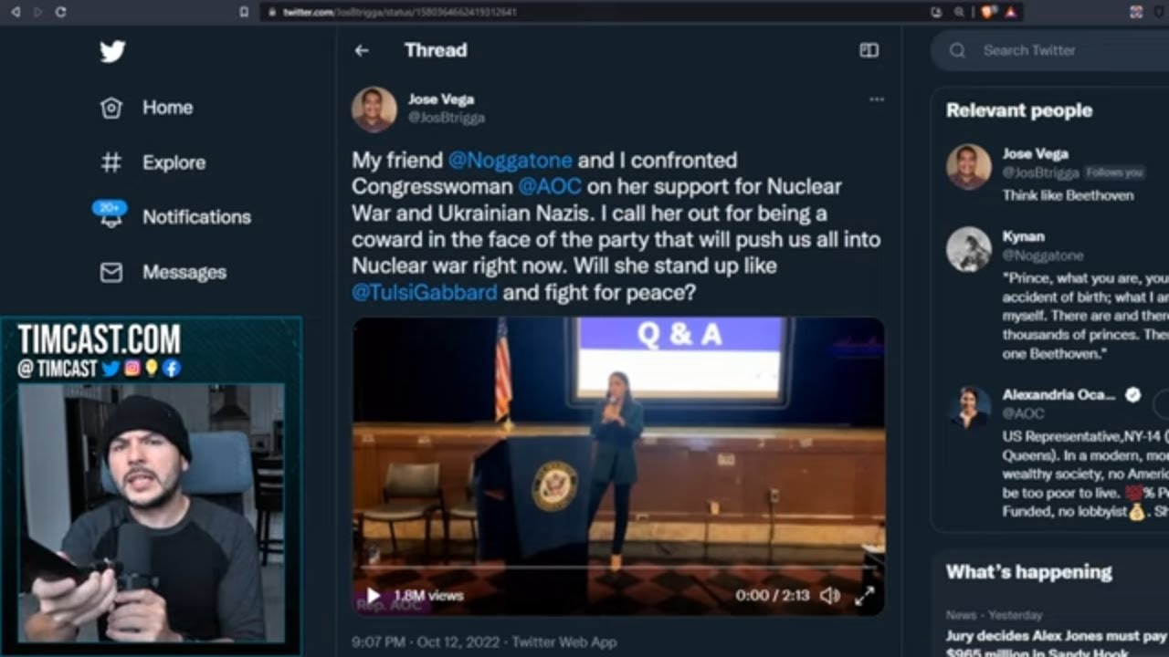 AOC HECKLED & SLAMMED By Activists For Arming Azov Battalion, Supporting World War 3