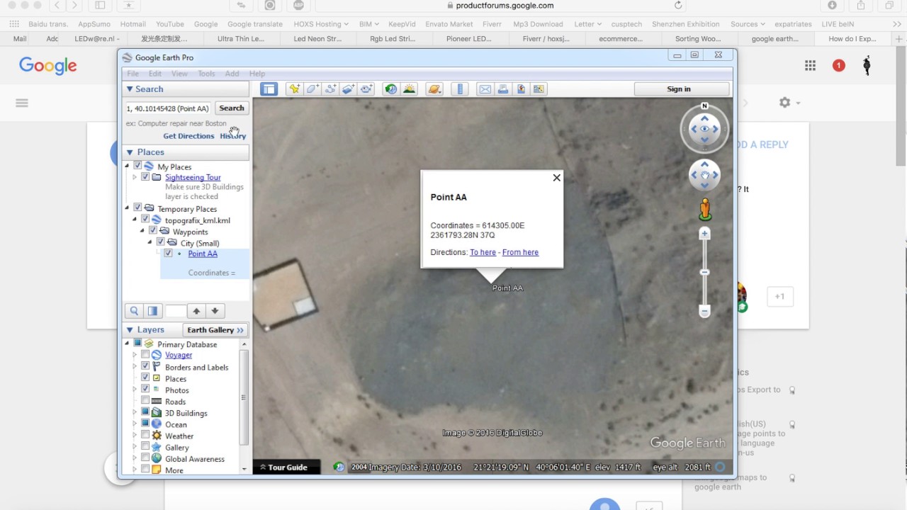 google earth export tour video