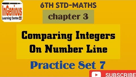 6th std maths chapter 3-PRACTICE SET 7-Integers-Comparing Integers