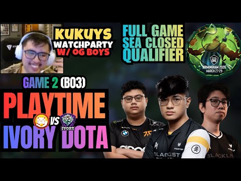 FULL GAME 2 | PLAYTIME vs IVORY | KUKUYS WATCHPARTY W/ OG boys | ESL Birmingham SEA Closed