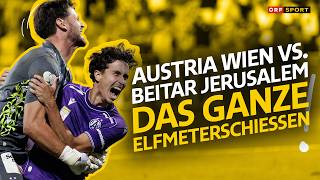 Das ganze Elfmeterschiesen Austria Wien vs Beitar Jerusalem UEFA Conference League Quali
