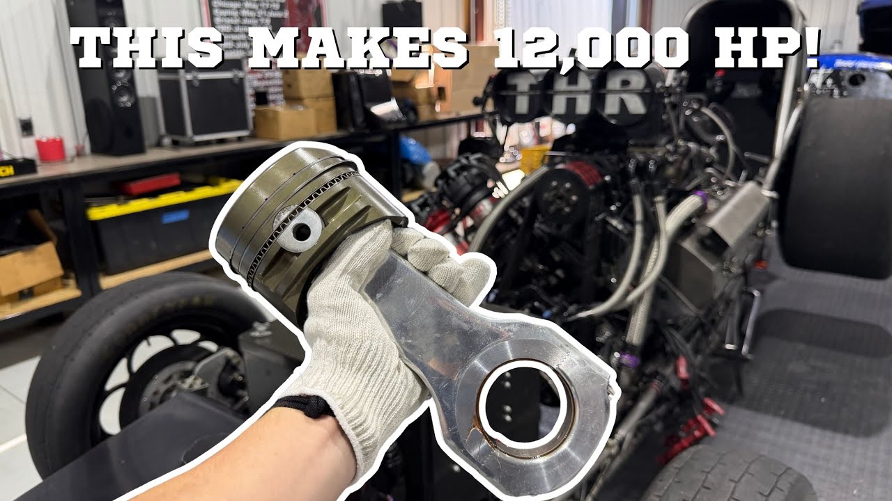 Вот как собирается 12 000-сильный нитро-кар Funny Car (шатуны, поршневая рейка).