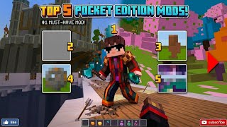 Top 5 minecraft pocket edition mods || minecraft | minecraft pe | minecraft mods