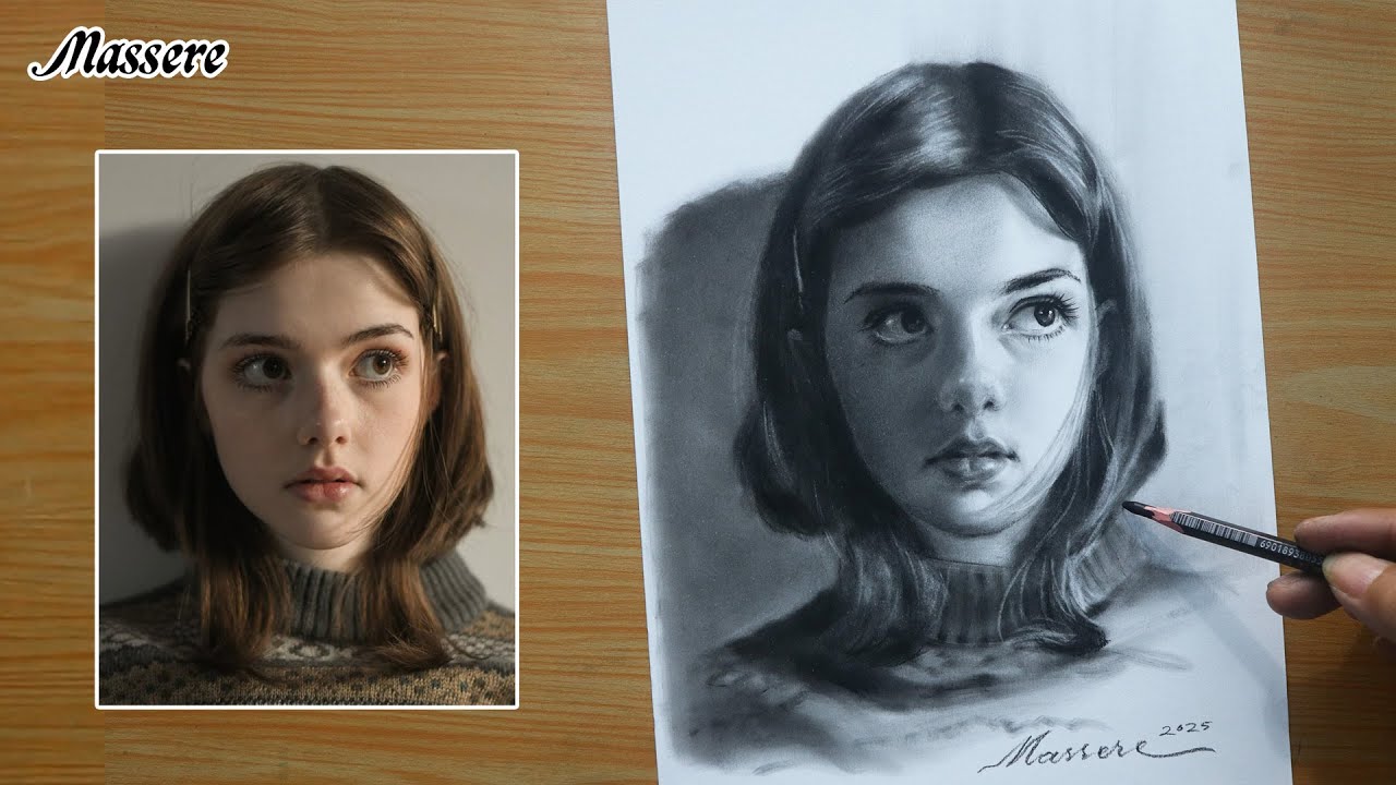 How to Pencil Drawing Portrait Human Face Step by Step for Beginners