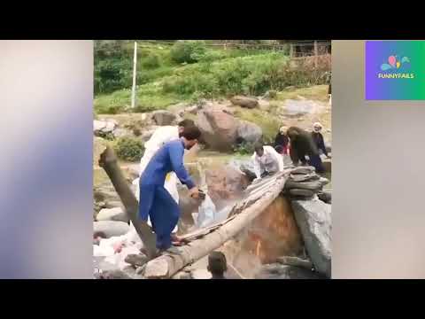 Funny Bridge Fall