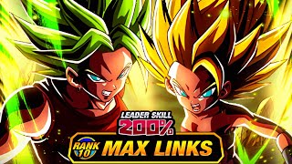 HOW DOMINANT ARE THEY LEVEL 10 LINKS 100% EZA LR KALE & CAULIFLA! (DBZ: Dokkan Battle)