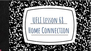 UFLI Foundations Lesson 68 Home Connection