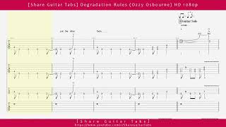 [Share Guitar Tabs] Degradation Rules (Ozzy Osbourne) HD 1080p