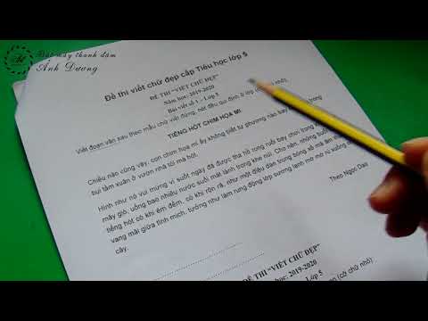 Video Đề thi viết chữ đẹp lớp 5 - youtube