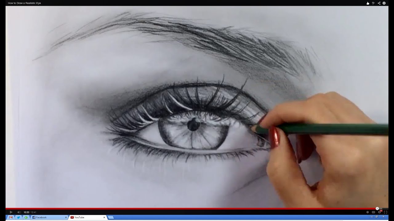 How to Draw a Realistic Eye - YouTube