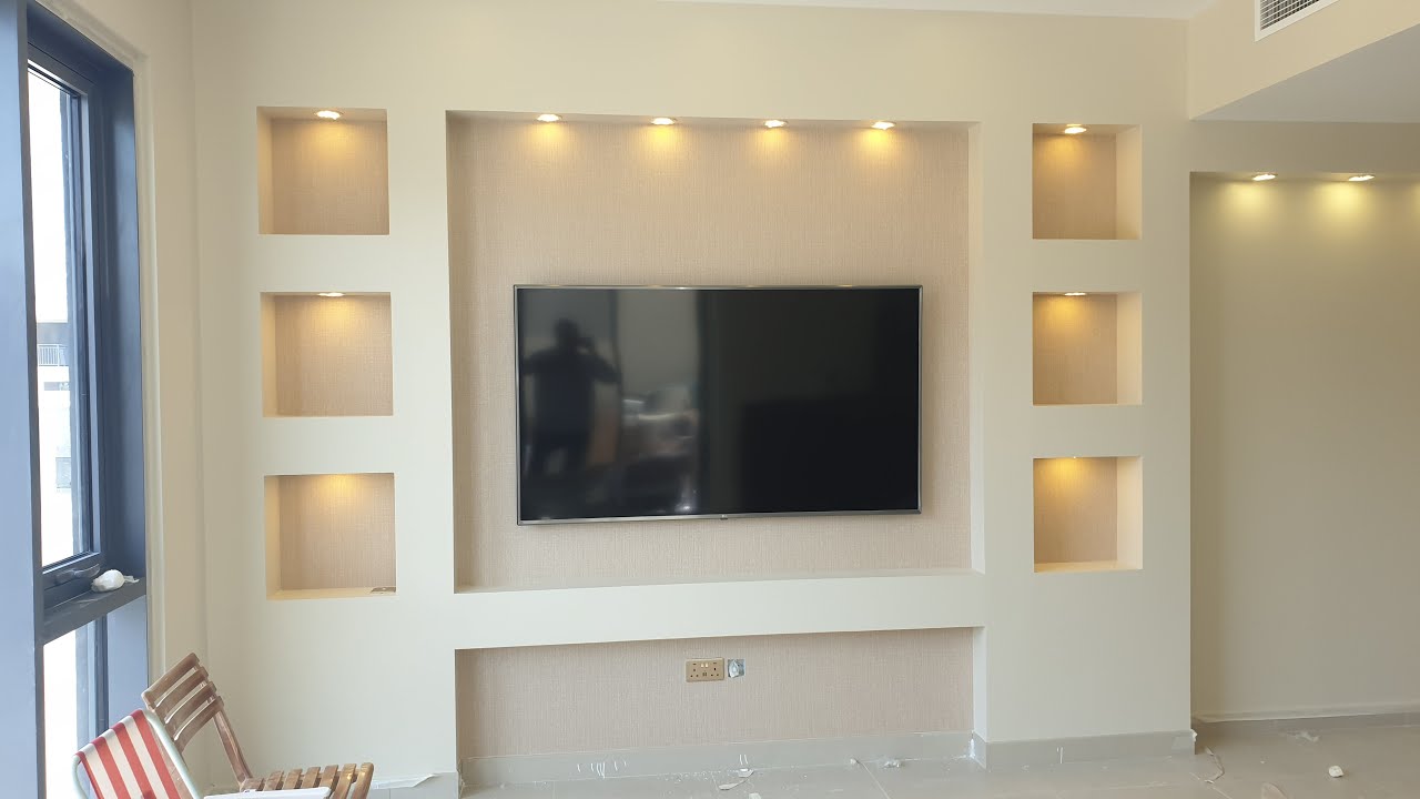 Tv Wall Unit Ideas Gypsum Decorating 2020 Drywall Modern Cabinet Design You - Custom Built In Drywall Entertainment Center