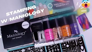 Stamping w/ Maniology | Long Tropical Almond Frenchies - How to Troubleshoot Stamping!!!