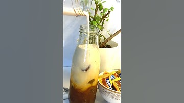 ICED Caramel Coffee without Caramel Syrup #shorts #asmr #coffee #caramel #asmrvideo #trending #latte