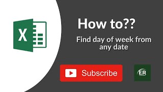 3 easy ways to find day of week from any date | Formula to get Weekday in Excel #excel