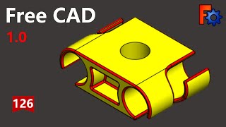 FreeCAD 1.0 mirrored tool Tutorial for beginners,basic model exercise-126