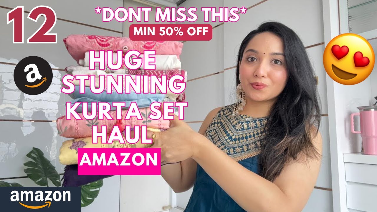 12 WOW Amazon Kurta Set Try On Haul 😍 |  Great Republic Day Sale 💖 | Isha Vinod Jain