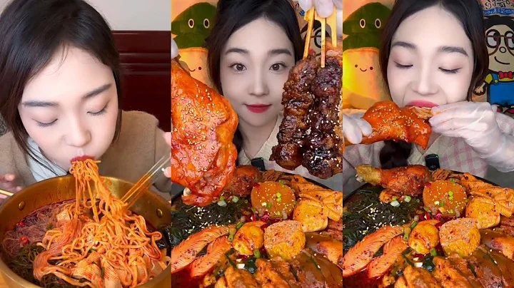 Spicy Noodles Mukbang 🌶🍜🔥 | Extreme Fire Noodle Challenge ASMR!