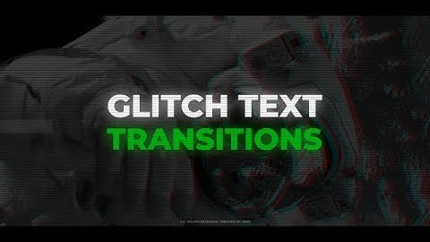 Glitch Text Transitions Premiere Pro Presets