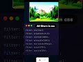 AMAZING Filter Effects in Web Development with HTML CSS and JavaScript. #webdevelopment #shorts