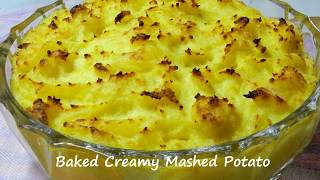 Baked Creamy Mashed Potato Recipe  Side Dish