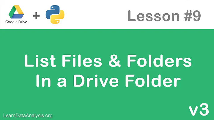 Google Drive API in Python | List Files and Folders in a Google Drive Folder