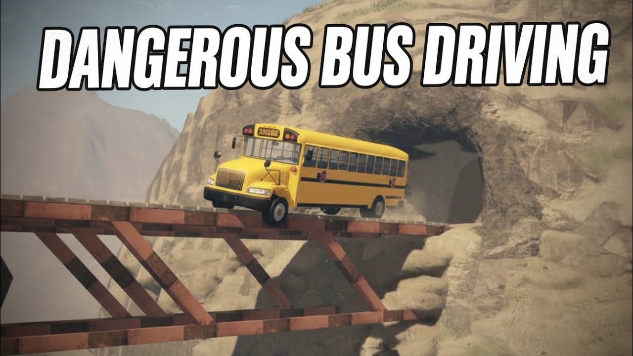 Dangerous Bus Driving in mountain | Roblox Gameplay 