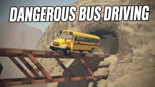 Dangerous Bus Driving in mountain | Roblox Gameplay 