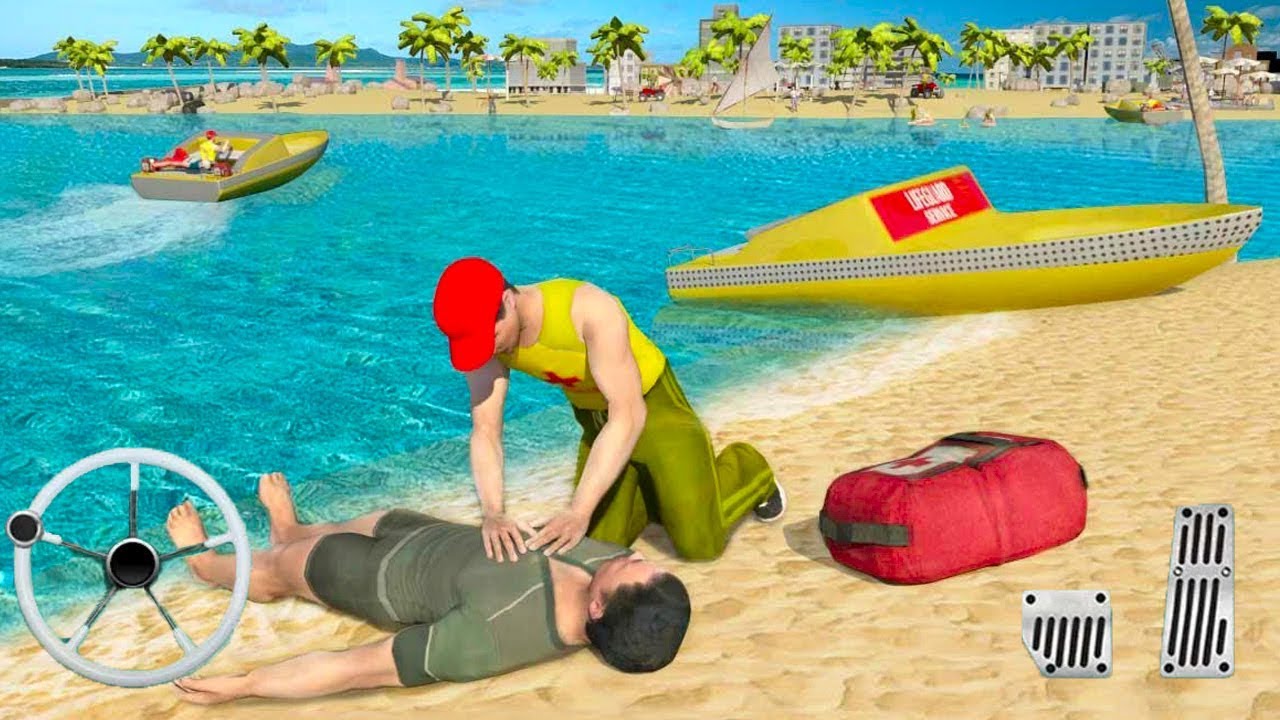 Beach Lifeguard Rescue Squad: Motor Boat Driving | Android Gameplay