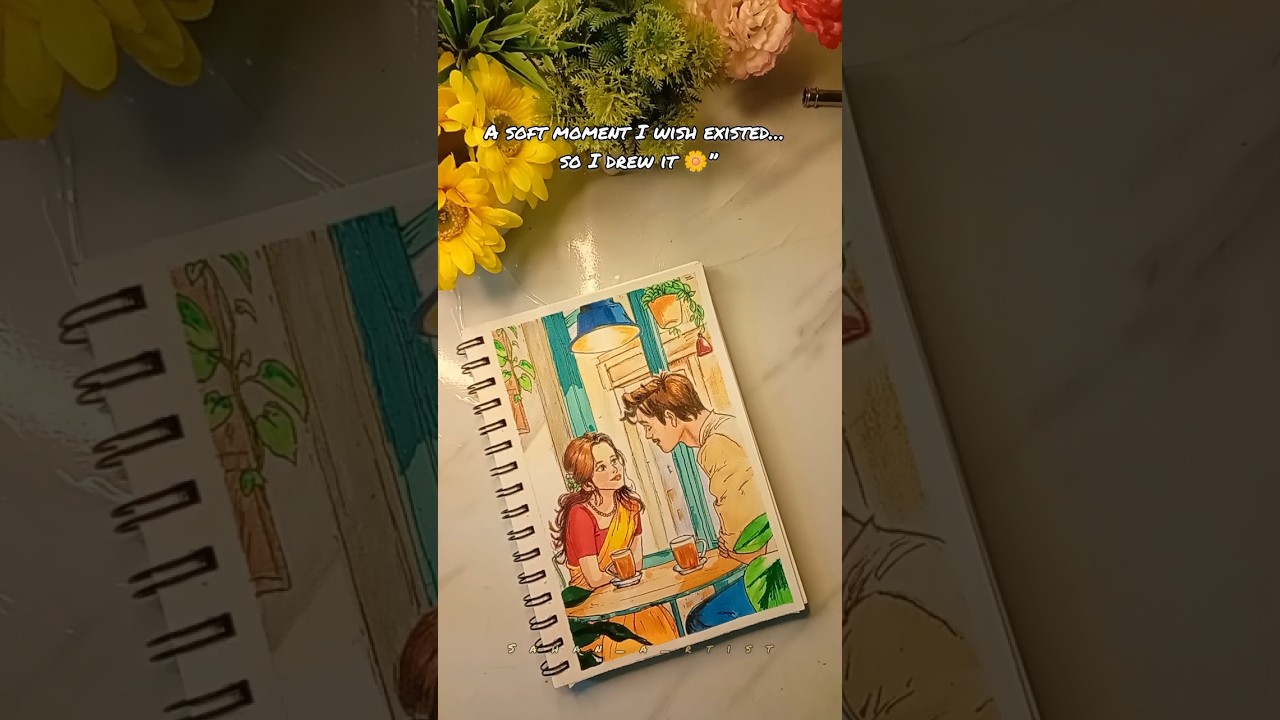 Not lovers. Not strangers. Just two hearts sitting too close. 💭💞 #blkiss #bliss #girly#art #shorts