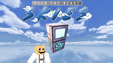 making a refined storage system in FTB Skies ep 4