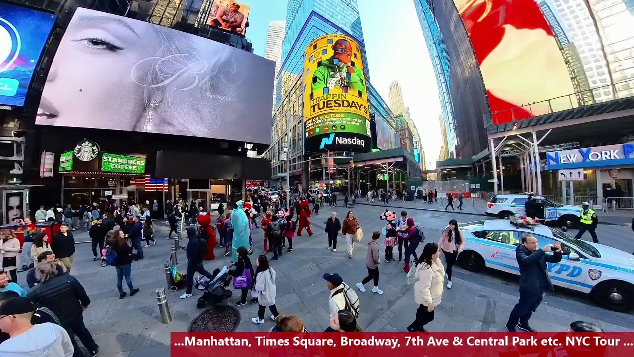 PASN8 Finance New York City Tour - Manhattan, Times Square, Broadway, 7th Ave, Central Park NYC Live