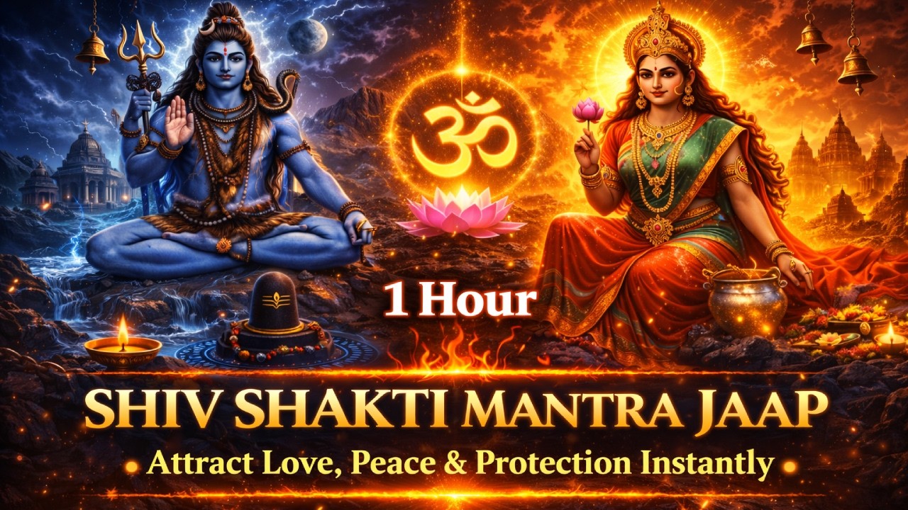 1 Hour Powerful Shiva–Parvati Jaap 🔱 Removes Negativity & Fulfills Wishes | Divine Mantra Chanting
