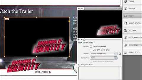 Set a poster frame for a video in InDesign CS5