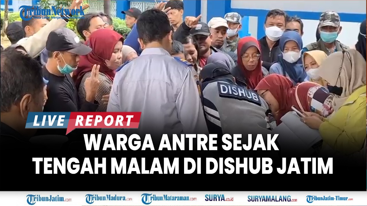 🔴 PENDAFTARAN OFFLINE MUDIK GRATIS DISHUB JATIM, Warga Mulai Antre Sejak Tengah Malam